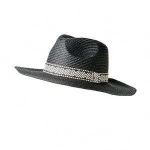 NEW ALLTHREADS women's catalina panama hat in black